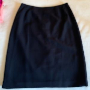 Atelier polyester wool blend black pencil skirt